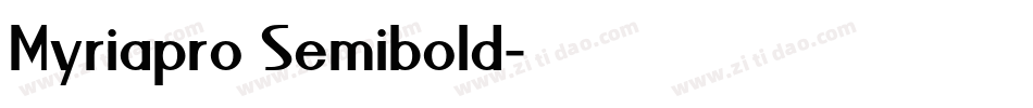 Myriapro Semibold字体转换